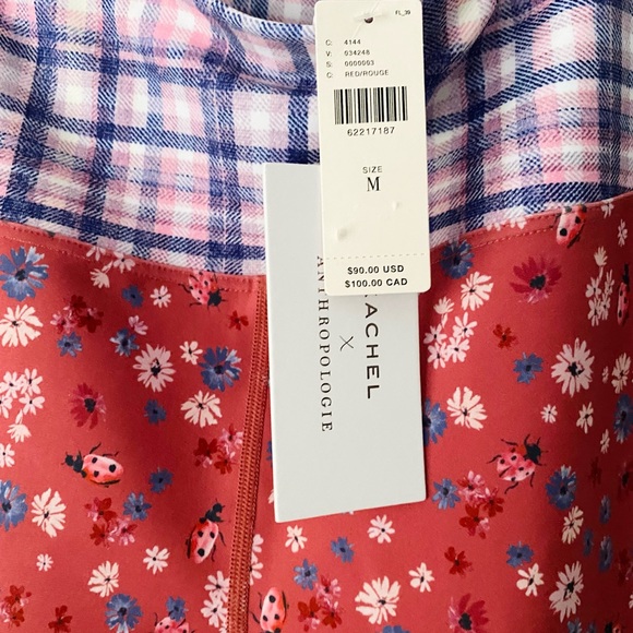 Anthropologie Floral Contrasting Leggings, Size M - Picture 6 of 6